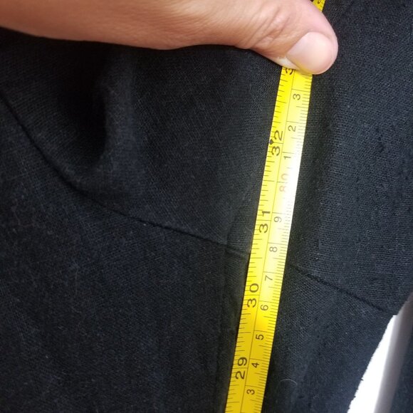 Old Navy Maternity Black Drawstring Linen Blend Wide Legged Pants Pockets XL Mat - Picture 9 of 11